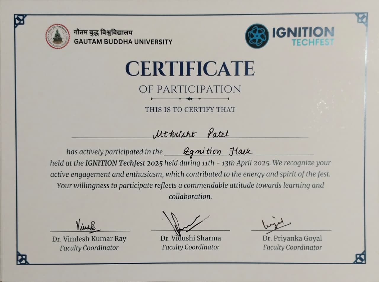 Certificate Preview